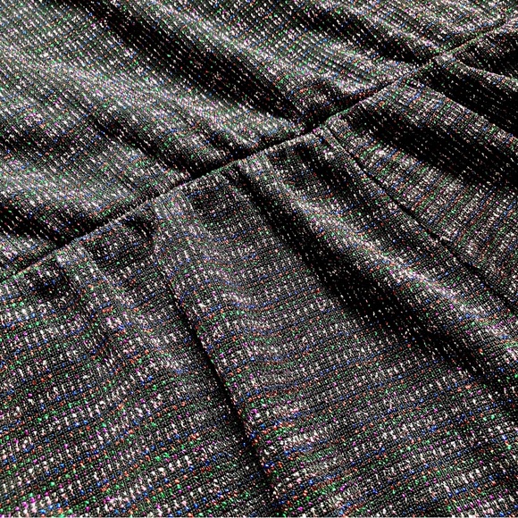 Multicolour metallic spaghetti strap disco jumpsuit wide leg cross front - Picture 10 of 10